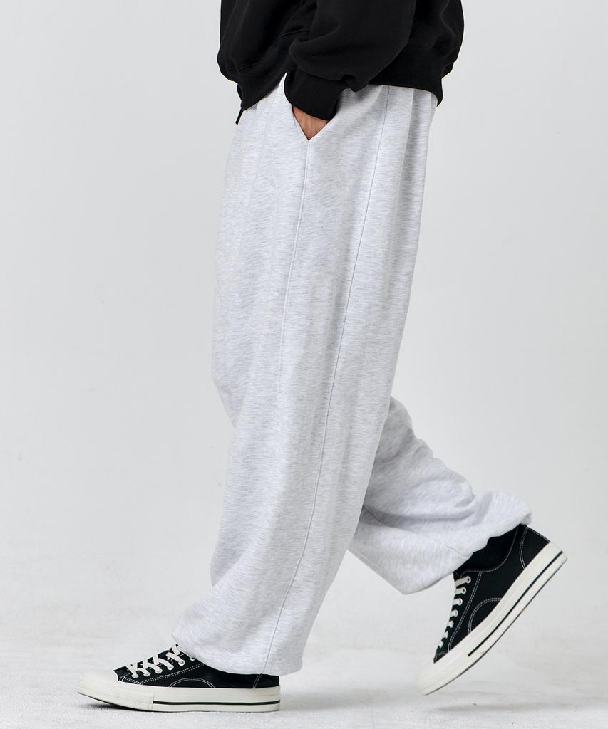 PAPERBOY Balloon Wide Curve Jogger Pants - Oatmeal