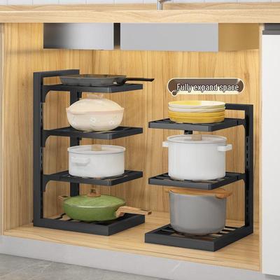 Multi-layer Kitchen Storage Rack for Pots and Pans - Sink Cabinet Organizer