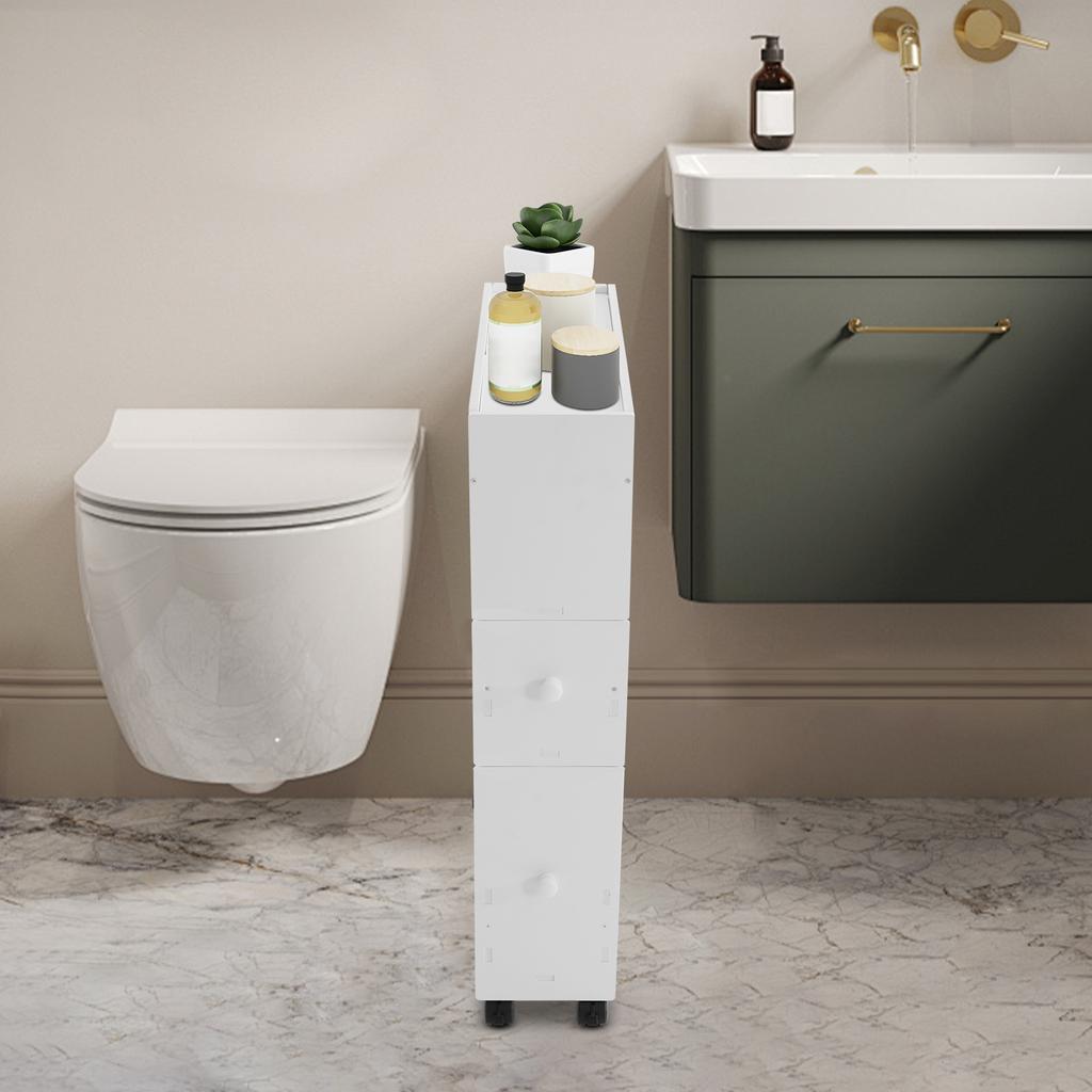 52x16.2x75cm Large Capacity Rectangular Storage Cabinet  Suitable for Bathroom, Toilet, Bedroom, Laundry Room