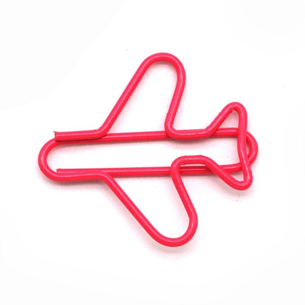 10pcs Index Bookmark Airplane Paper Clip Metal Memo Creative Bookmark Clip Metal Paper Clips  School