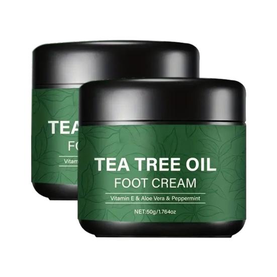Foot Cream with Tea Tree Oil Fast Absorbing Non-Greasy Foot Moisturizer for Dry Rough Heels And Feet Soften Calluses Hydrate And Renew Daily Foot Care