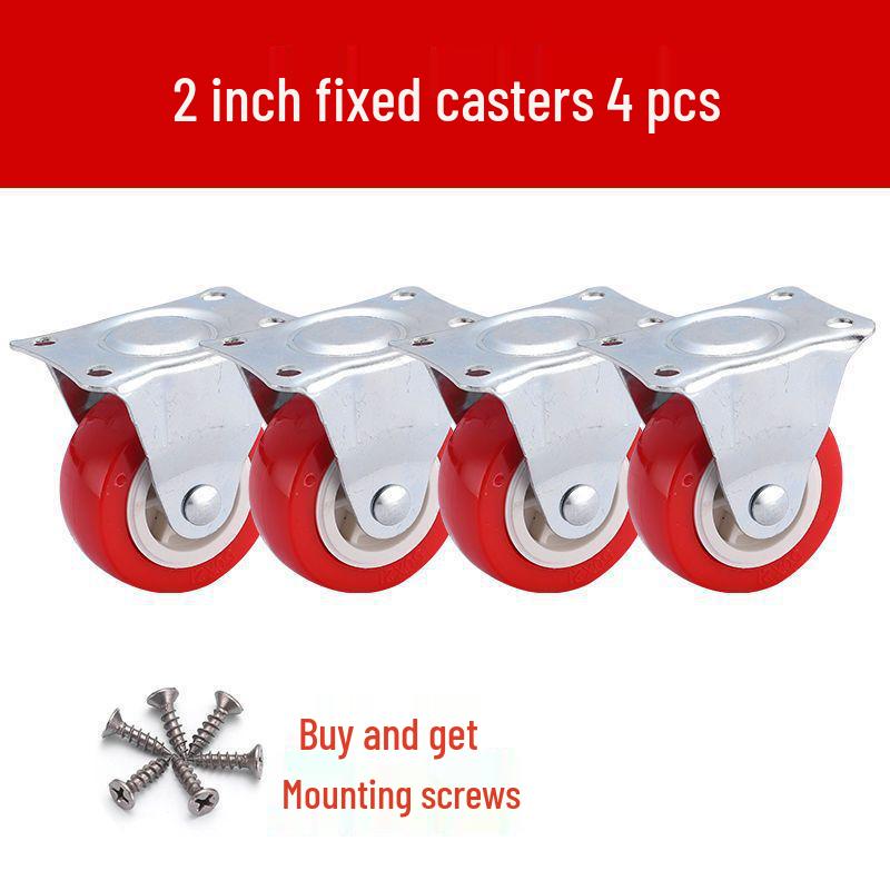 1-3 Inch Silent Swivel Caster Wheels with Brakes for Furniture and Trolleys