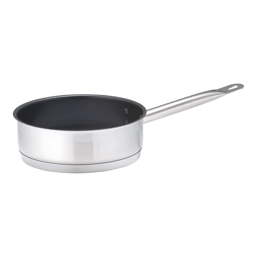 

Endo Shoji Commercial TKG PRO Single-Handed Shallow Pot (without Lid), 20cm, Excalibur, Induction Cooker Compatible, Stainless Steel, AKT9220