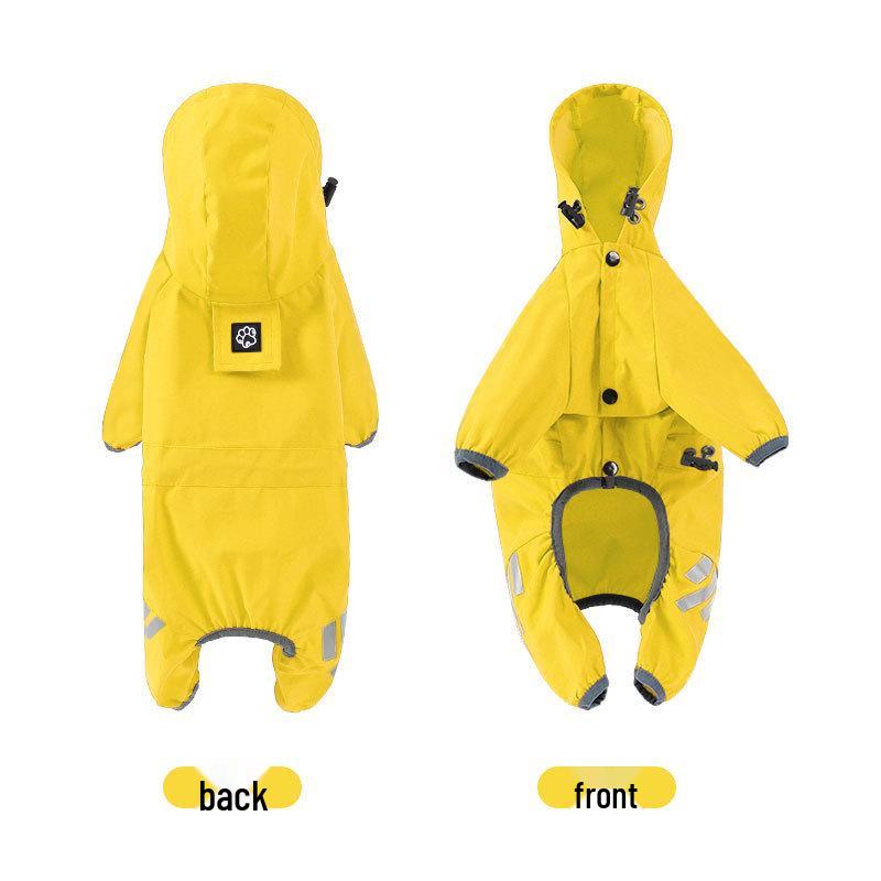 Waterproof Four-Legged Dog Raincoat for All Sizes - Outdoor Pet Rain Gear