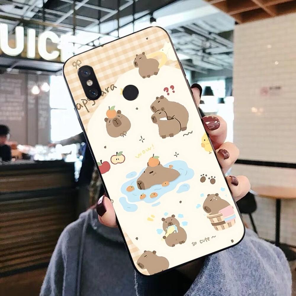 Cartoon Capybara Phone Case For Xiaomi Mi 5X 8 9 10 11 12 Lite Pro 10T PocoX3pro PocoM3 Note 10 Pro Lite