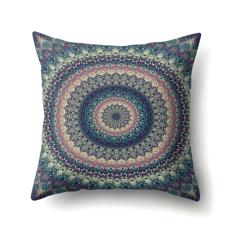 Nordic Bohemian Ethnic Style Polyester Pillow Case Car Decoration Home Printed Bedside Pillow Case