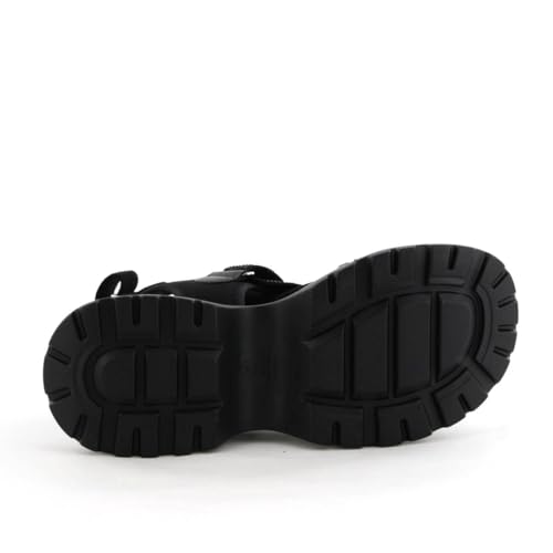 HIMIKO/Himiko/Rhinestone Belt Sports Sandals/657203 Black S