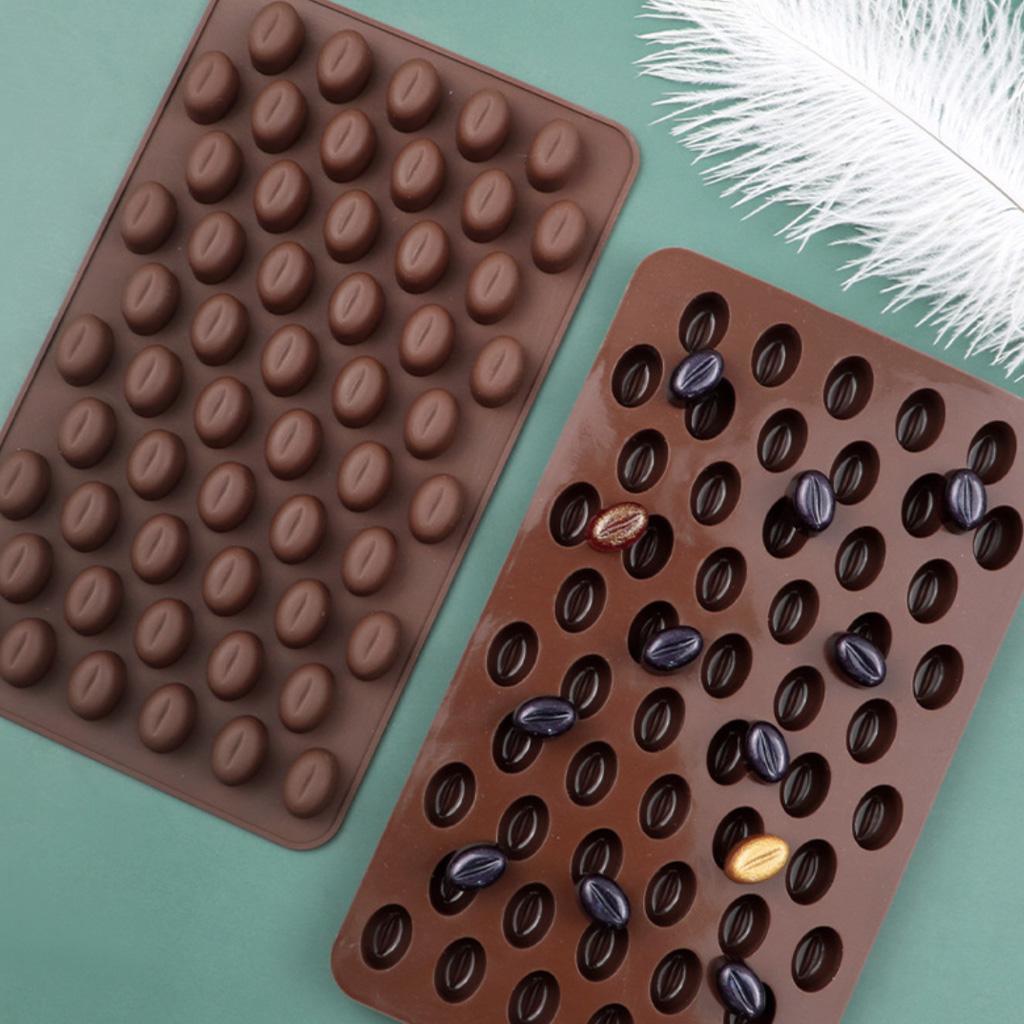 3D Fondant Coffee Beans Shape Candy Molds Polymer Craft Art DIY Molds Kitchen