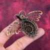 Ammonite Fossil Pendant Copper Wire Wrapped Butterfly Pendant Gemstone Jewelry