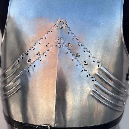 Medeltida Riddare Stål Gotisk Kurass Rustning Larp Riddare Bröstplåt Rustning-Cosplay Rollspel