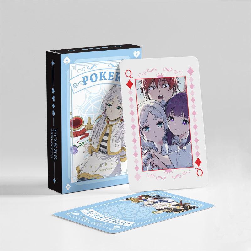 Anime Poker Toy Frieren At the Funeral Game Cards Frieren Himmel Cosplay Hardcover Coollection Gift