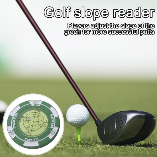 Golf Hat Clip Ball Marker with High Precision Green Reading Aid Compact Size Lightweight Portable Bubble Level Golf Putting Green Reader