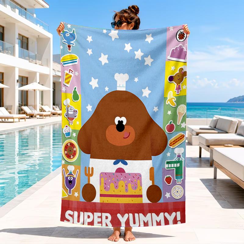Cute Du-ggee Adventure Beach Towel, Microfiber Beach Towel, Perfect For Pool, Beach, Travel, Home Decor Beach Party Fan gifts