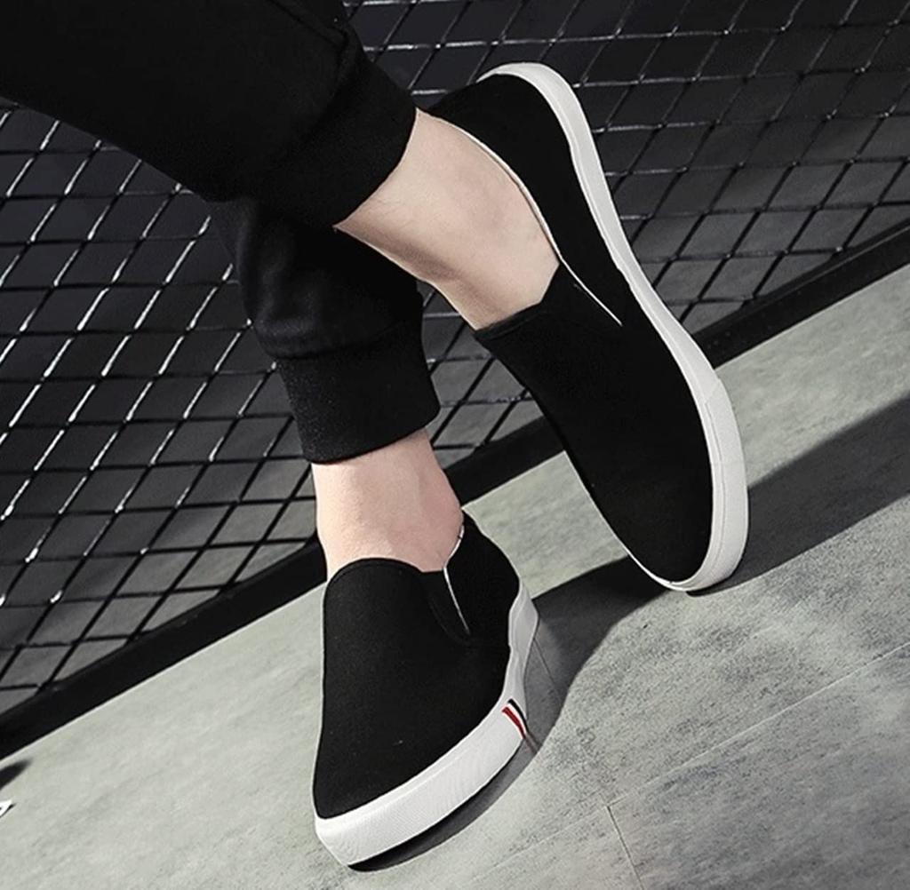 Sneakers Shoes Shoes Deck Shoes Black Black Large Size Ventilation Indoor Use [Manantiar] Men's 26.5