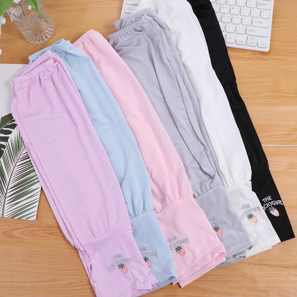 Sunscreen Long Gloves Polyester Fibre Arm Sleeves Fashion Sunscreen Gloves  Cycling