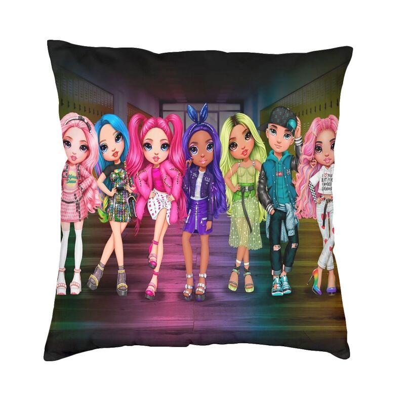 

Наволочка для подушки Rainbow High Violet 40x40 см, аніме, мультфільм, телевізор, м’який оксамит, розкішна наволочка для автомобіля, диван, наволочки для офісних готелів 30x30cm 12x12in