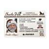 Santa Drivers License Artistic Useful Christmas Utenciles Christmas Gifts Simple And Stylish Durable Christmas Decorations