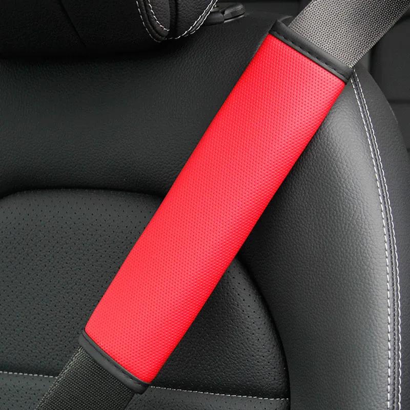 Car Seat Belt Cover Pore Pu Breathable Universal Auto Seat Belt Covers Cushion Protector Safety Belts Shoulder Protection