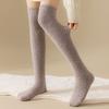 1 Pair Men Thickened Over The Knee Long Socks Breathable Warm Sweat-Absorbent Soft Women Sock Coral Fleece Knee-High Stockings