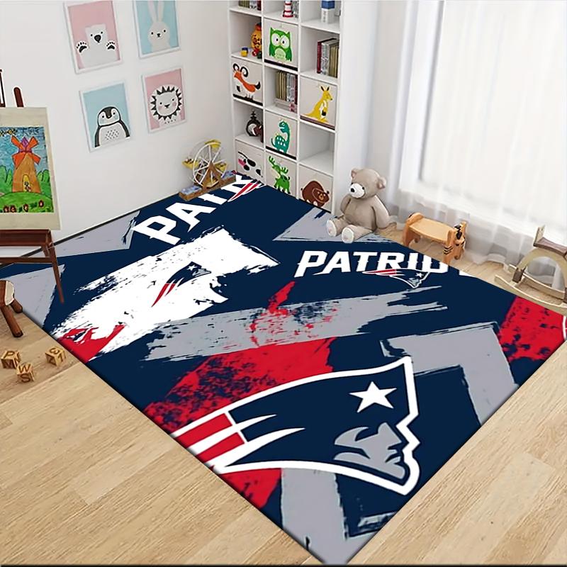 Patriots Team Spirit Artwork Carpet Rug Soft Washable Anti Slip Home Living Room Sofa Mats Personalized Christmas Rug