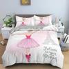 Capa de edredom para meninas dançando balé, lindas bailarinas, conjunto de cama para meninas 135, capa de edredom rosa, cama de solteiro, princesa, HomeTextiles
