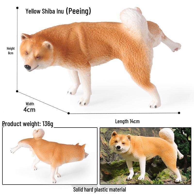 Realistic Corgi Puppy Heart Model: Cute Animal Toy & Desktop Ornament