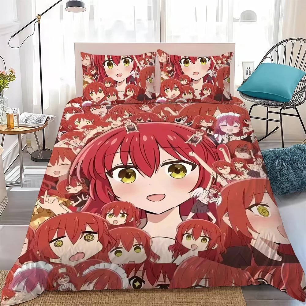 Anime B-Bocchi the R-Rock Duvet Cover Pillowcase Bedding Set Kids Boy Girl Bedroom Decoration 2/3piece Set Single/Double Size