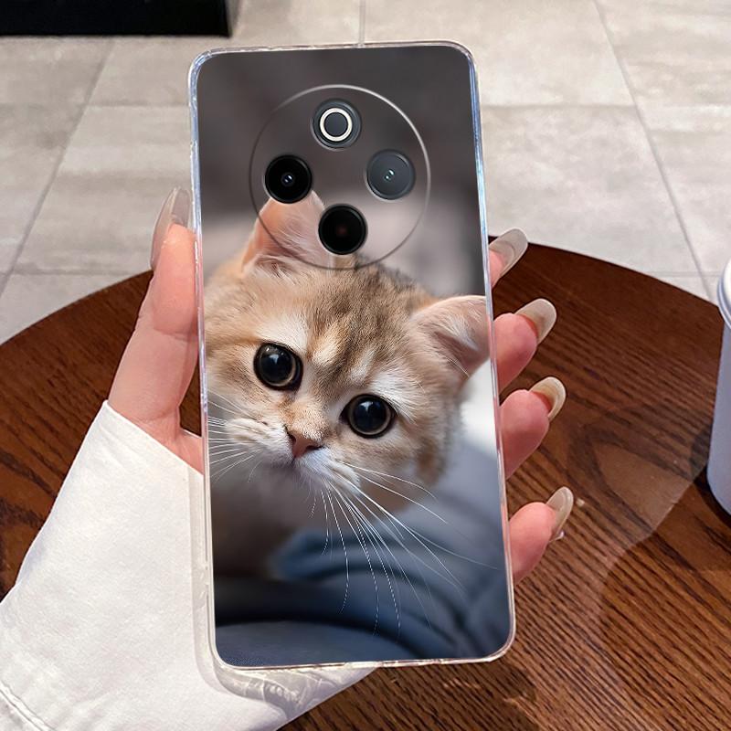 Jelly Casing For Vivo Y300 Pro Y300 Pro+ T4 Capa Clear Silicone Soft TPU Back Cover For Vivo IQOO Z10 Cute Rabbit Cat Phone Case