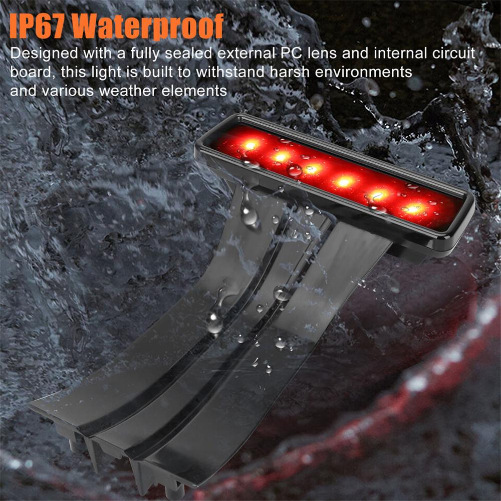 Smoked Lens LED Third Tail Brake Light Rear Stop Lamp For 07-18 Jeep Wrangler JK