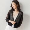 Summer New Short Sunscreen Clothes, Shawl Women's Thin Seven-quarter Sleeves, Ice Silk Knitted Cardigan, Small Vest Jacket