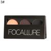 FOCALLURE 3 Colors Long Lasting Waterproof Brow Dyeing Palette Eyebrow Powder