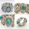 Bohemian Turquoise Bracelets Jewelry With Geometric Pattern For Women