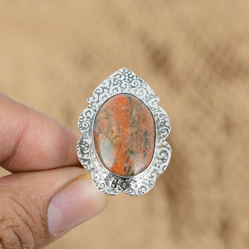 Natürlicher Granat Edelstein Versprechen Verstellbarer Ring 925 Silber Für Mädchen