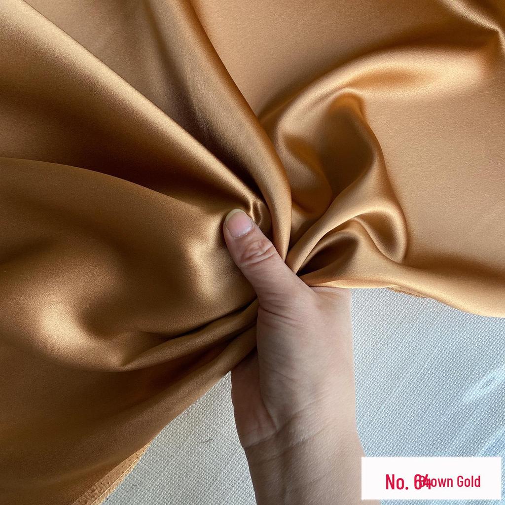 30 Momme Pure Mulberry Silk Heavy Satin Fabric for Qipao, DIY Clothing, Embroidery, and Formal Wear.