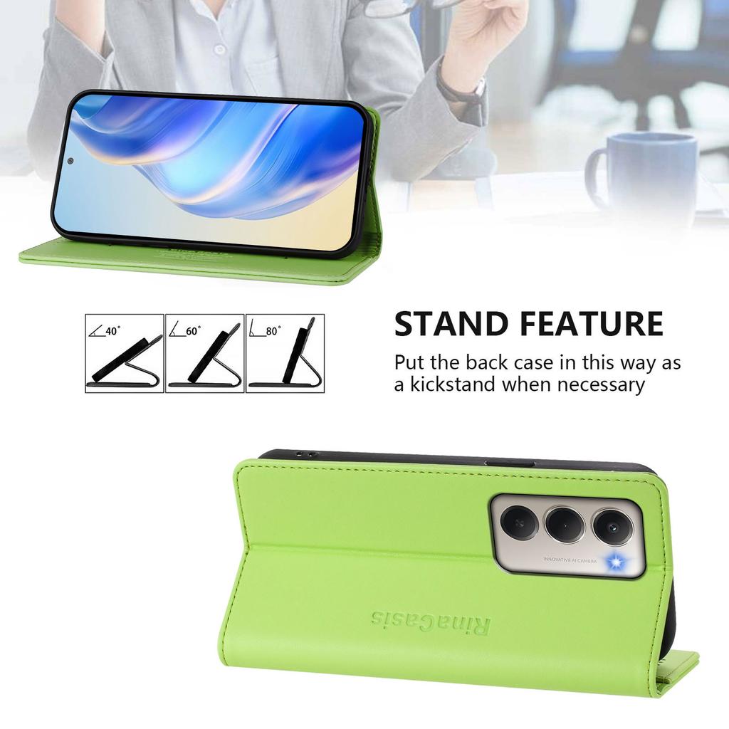 Pentru Xiaomi Redmi 15 5G (Global) (169 mm) Husă din piele RINACASIS RC01 Husă pentru telefon cu portofel cu blocare RFID și suport