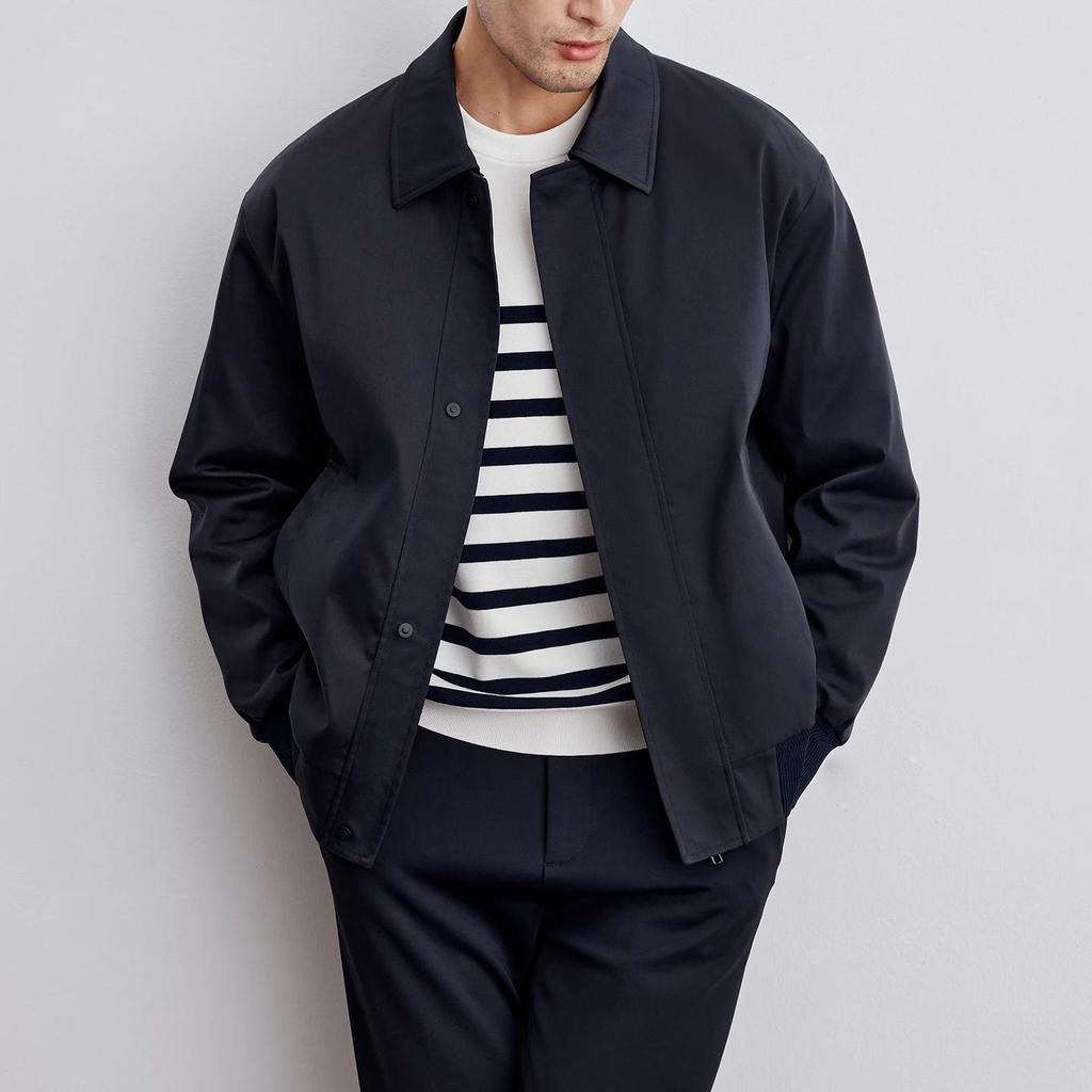 Men's Spring Solid Color Casual Lapel Jacket