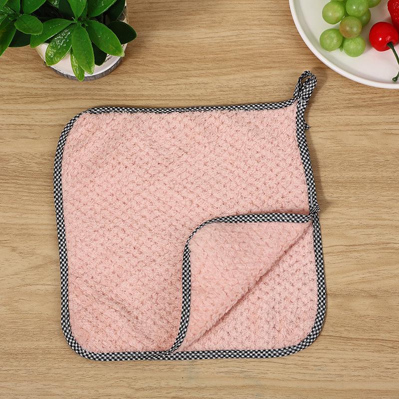 

Karelian Pine Edged Hanging Dishcloth: Absorbent Hand Towel for Kitchen Cleaning. No packaging