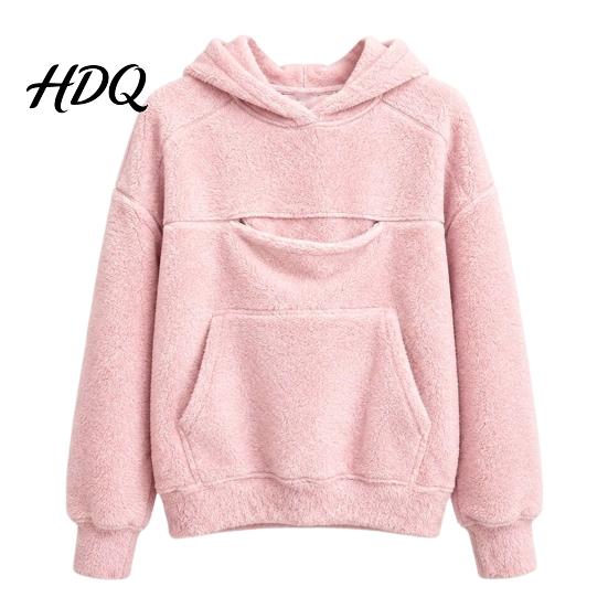 Mikina s kapsou na mazlíčka Dívčí fleecová kapsa Nosítko pro kočky a psy S kapucí Vrchní díl Mikina Oversized Klokaní kapsa Pulovr pro děti Mikina