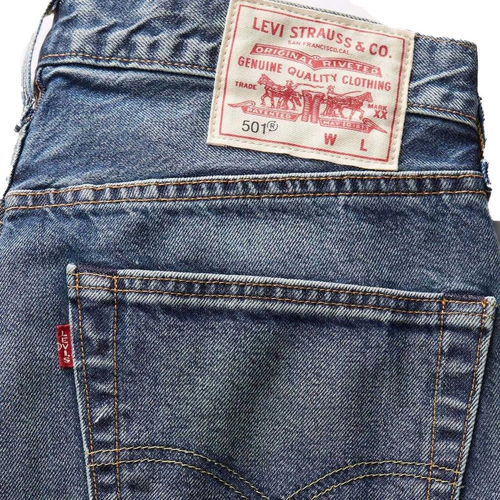 Levis Herren 501 Original Help Me Out Circular Recycled Jeans