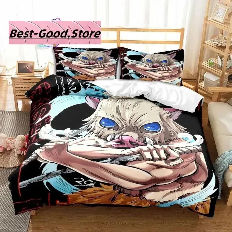 Hashibira Inosuke Anime Demon Slayer Set Biancheria da Letto Singolo Twin Full Queen King Size Set Letto Adulto Bambino Camera da Letto Stampa 3D