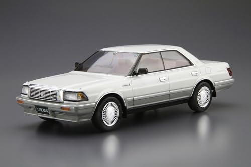 Aoshima Bunka Kyozai 1/24 The Model Car Series No. 87 Toyota UZS131 Crown Royal Saloon G '89 Plastic Model Car (Automobile)
