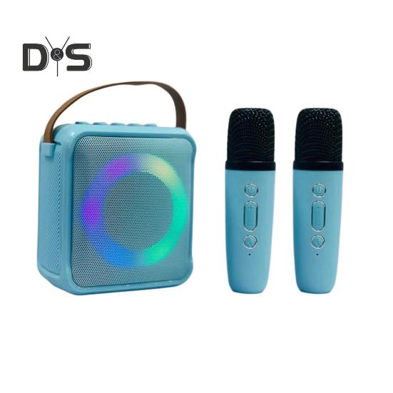 Bluetooth-kompatibel Lautsprecher mit Mikrofone Kit Schnelle Verbindung Verzögerung-Freies Surround Sound Effekte Mini Karaoke Maschine Spielzeug