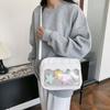 Y2K JK Mundurek Torba na ramię Duża pojemność PVC Torba crossbody Woreczek na kosmetyki Przezroczysta torba Ita Prysznic