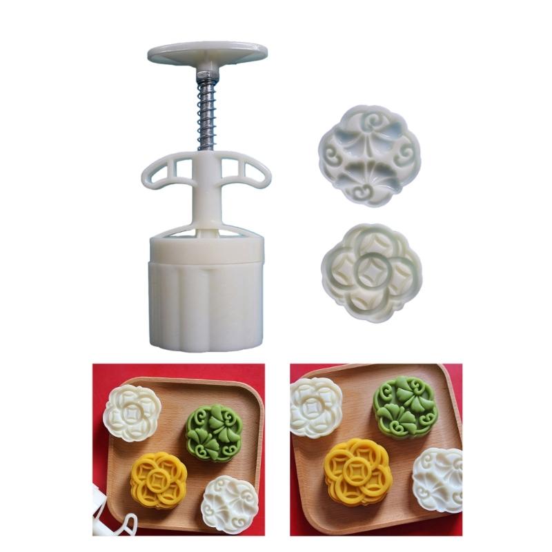 Handgepresste Mondkuchenform, Keksstempel, Bohnenpasten, Kuchen- und Backgeschirr, traditionelle Gebäckform für Backbegeisterte