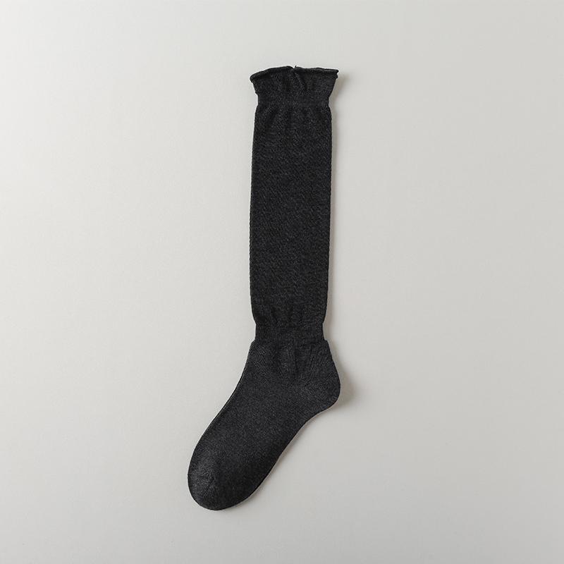 

Новые женские носки с манжетами из ультратонкой шерсти высокого класса, легкие, теплые, элегантные, с отворотом, идеальный весенний подарок для дам, длиной до середины икры One Size