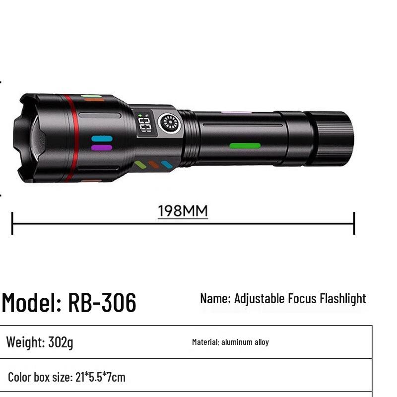 UOSU QB-306 High-Brightness Zoomable Flashlight