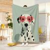Illustration D-Dalmatian Throw Soft Warm Throw Blanket For Bedroom Living Room Bed Travel Camping Picnic Gift