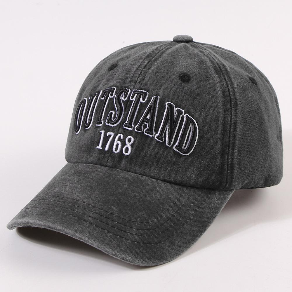 Washed Denim Old Baseball Hat Men's Retro Fashion American Gray Sun Protection Baseball Hat Summer Women