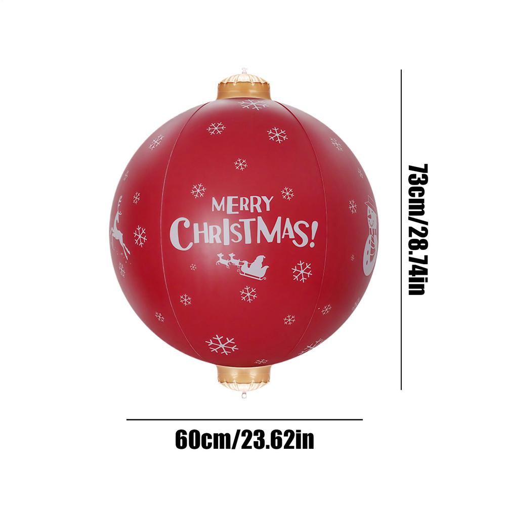 Giant PVC Balls Inflatable Christmas Ornaments Weather-Resistant Home Decor for Holiday Events Celebrations Porch Door Tree