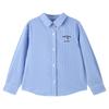 PawinPaw Girls' Cool-Touch Cartoon Bear Plaid Lapel Shirt